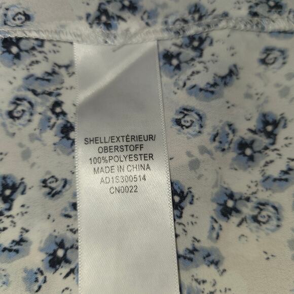 Adrianna Papell Womens Medium Blouse Ditsy Floral Lightweight Flowy Cottagecore - Picture 9 of 10